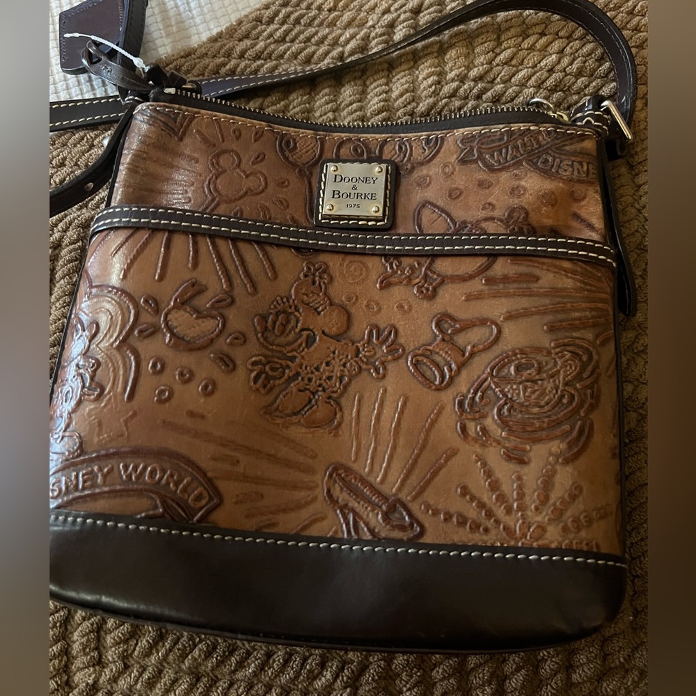 Disney Brown Leather Sketch Dooney & Bourke Crossbody - RARE/DISCONTINUED
